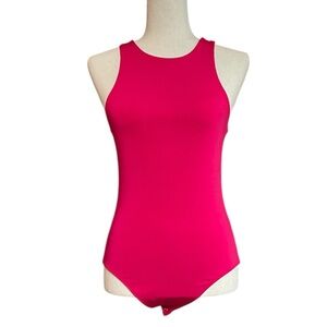 Express Body Contour Vibrant Pink Berry Sleeveless thong Bodysuit Small